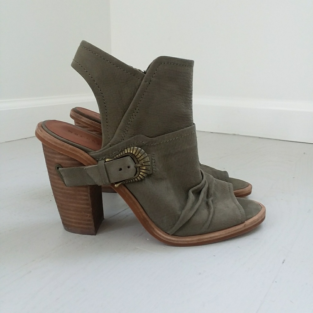 NEW GREEN LEATHER WESTERN ANKLE BOOTIES CASUAL